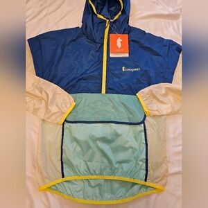 Cotopaxi Teca Half-Zip Windbreaker- Blue Aqua Yellow- Women's XS- NWT